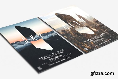 CreativeMarket 4in1 ELEMENTS Flyer Template 2074962