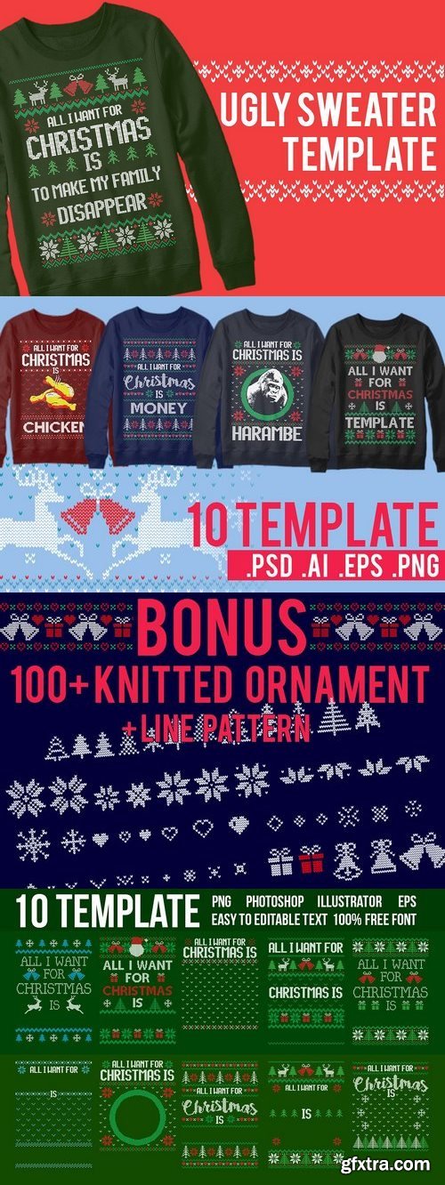 CM - Ugly Sweater Templates 2000928