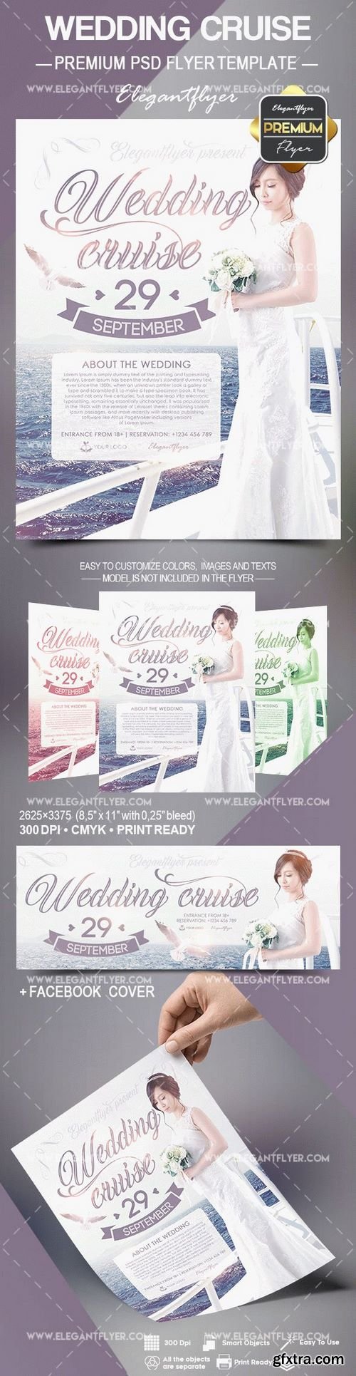 Wedding Cruise – Flyer PSD Template + Facebook Cover