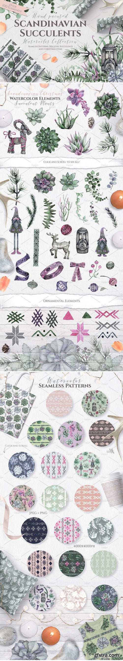 CM - Watercolor Scandinavian Succulents 2072289