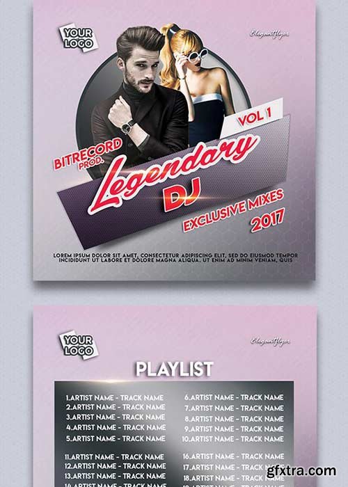 Legendary Dj V1 Premium CD Cover PSD Template