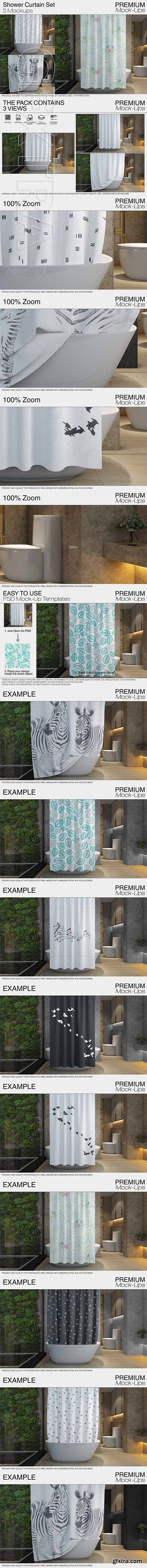 CreativeMarket - Shower Curtain Mockups 2129513