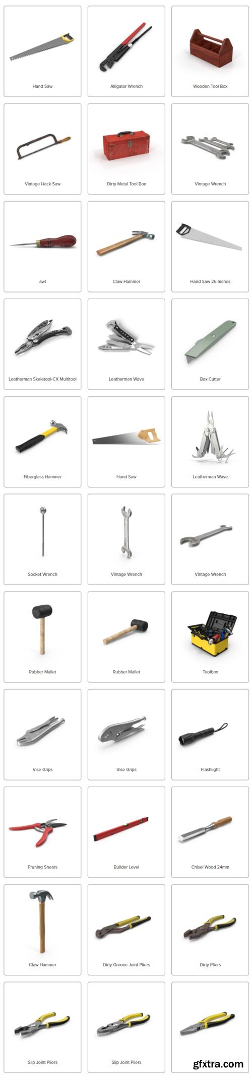 PixelSquid - Hand Tools Collection