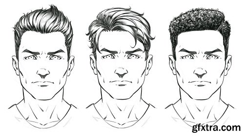 How to Draw Comic Stye Hair for Male Characters » GFxtra