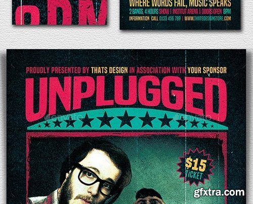 GraphicRiver - Concert Unplugged Flyer Template 17126143