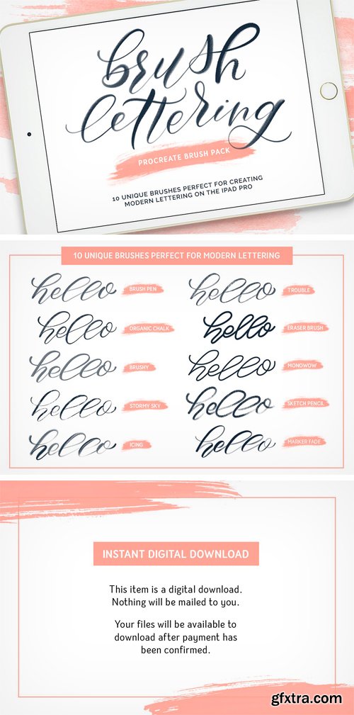 CM - Brush Lettering Procreate Brush Pack 2098834