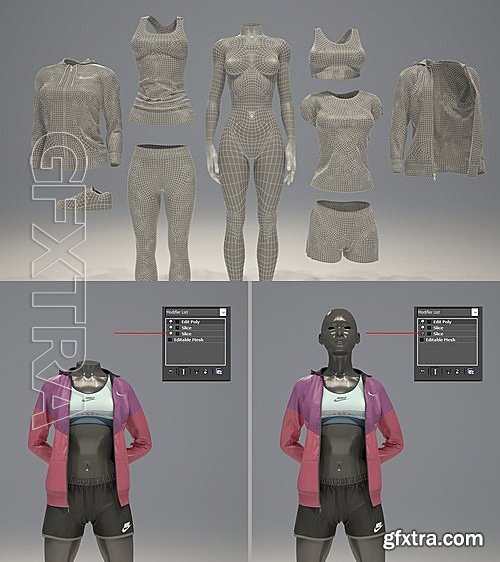 CM - Female mannequin Nike pack 1 2123934