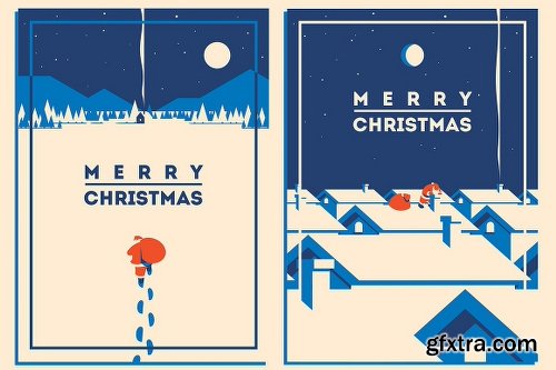 CreativeMarket 8 Christmas Posters & Cards 211865