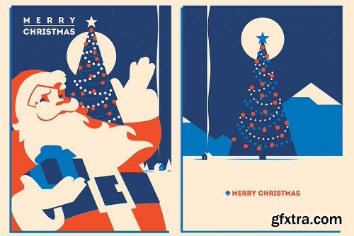 CreativeMarket 8 Christmas Posters & Cards 211865