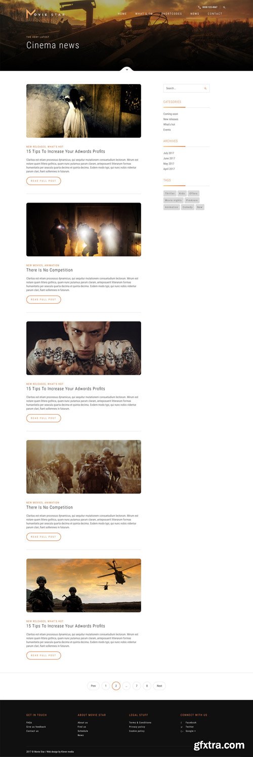 Movie Star v1.0 - Cinema WordPress theme - CM 2120693