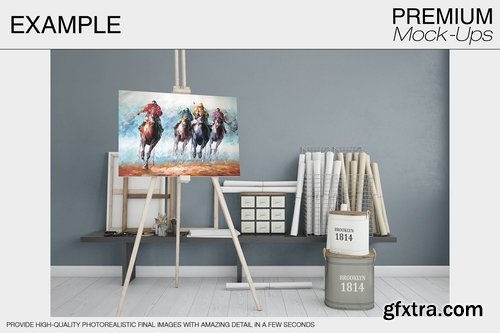 CM - Easel Stand with Canvas 2134874