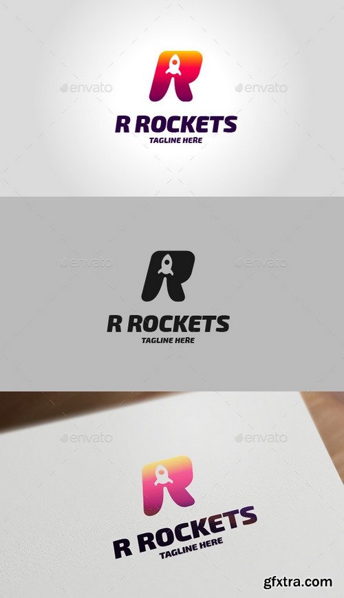 Graphicriver - Rocket R Letter Logo 9008728