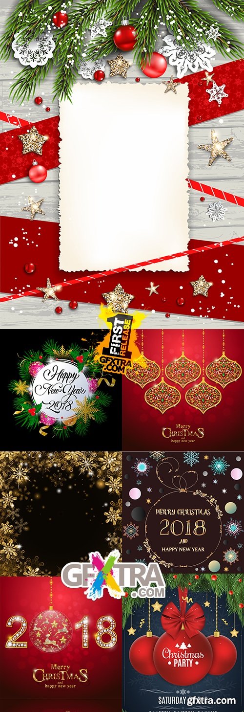 Merry Christmas and New Year design elements 9