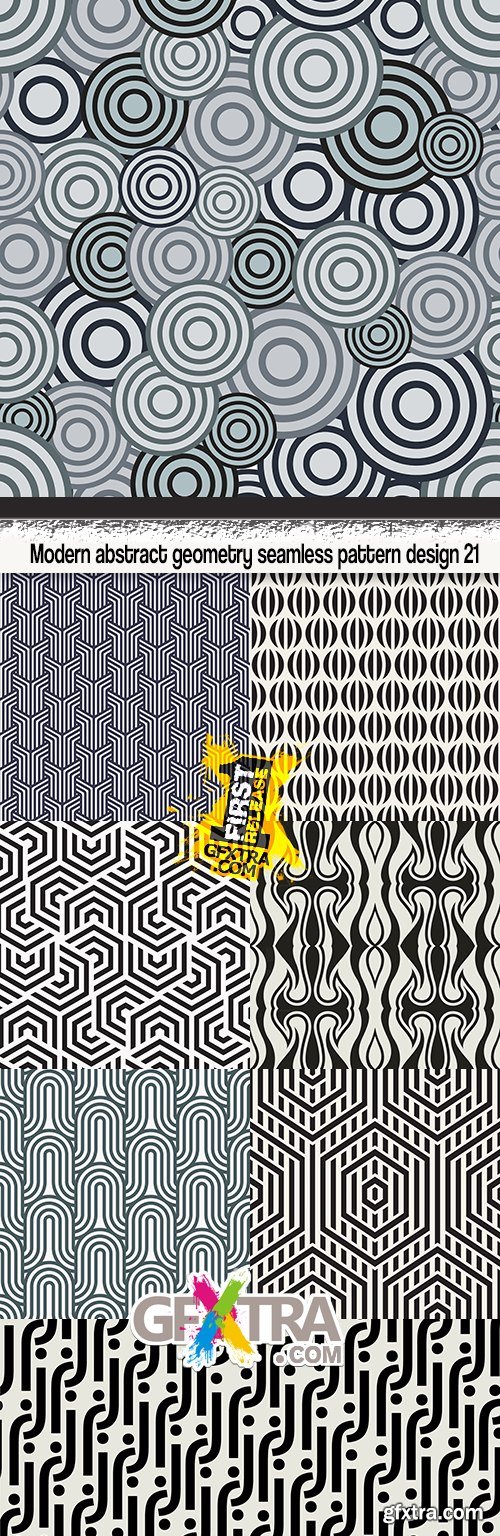 Modern abstract geometry seamless pattern design 21