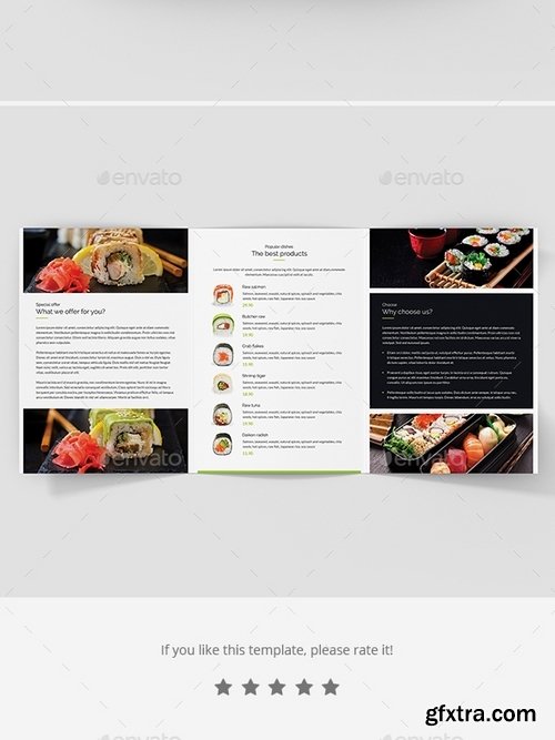 GraphicRiver - Brochure – Sushi Restaurant Tri-Fold A5 21135418