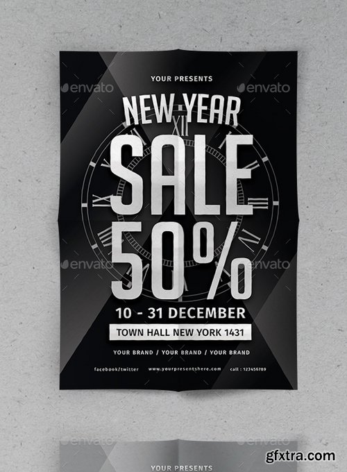 GraphicRiver - New Year Sale Flyer 21096343