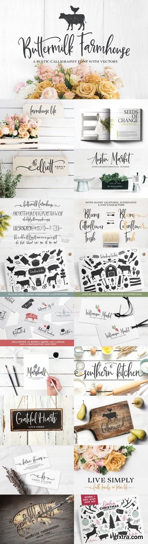 CM - Buttermilk Farmhouse Type & Graphics 1464048