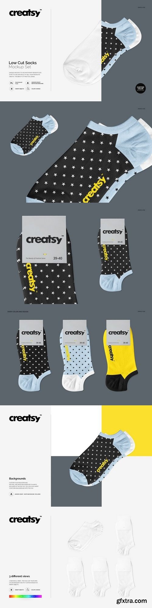 CM - Low Cut Socks Mockup Set 1466558