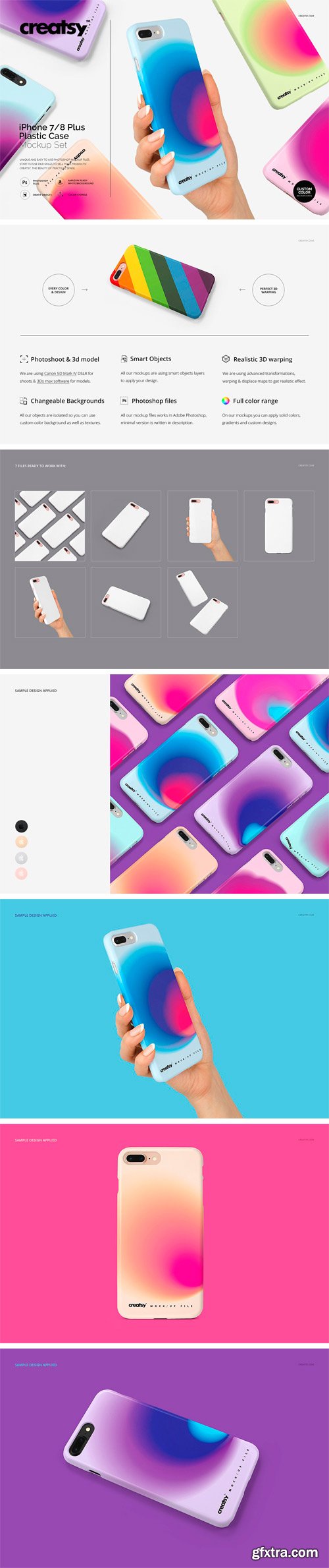 CM - iPhone 7+ Plastic Case Mockup Set 2068794