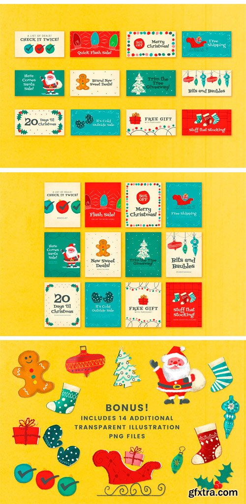 CM - Mid-Century Christmas Social Pack 2104252