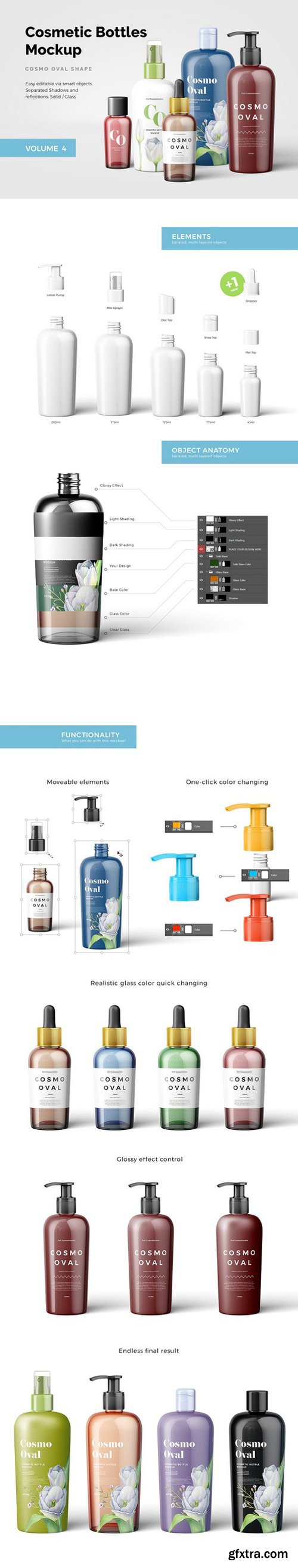 CM - Cosmetic Bottles Mockup Vol.4 2068617