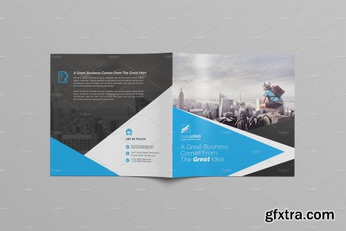 CreativeMarket Square Bi fold Brochure 2074597