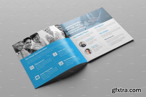 CreativeMarket Square Bi fold Brochure 2074597