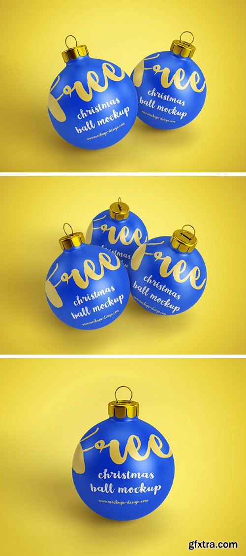 Christmas Balls Mockup Psd