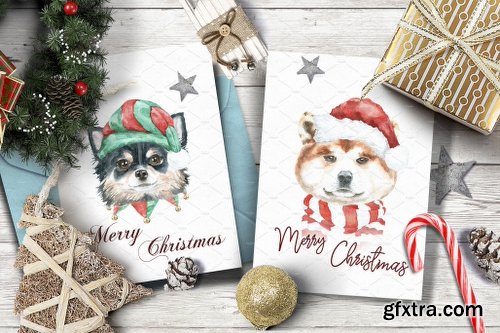 CreativeMarket Christmas Animals Dogs & Cats SALE 1955725