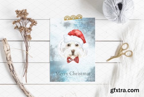 CreativeMarket Christmas Animals Dogs & Cats SALE 1955725