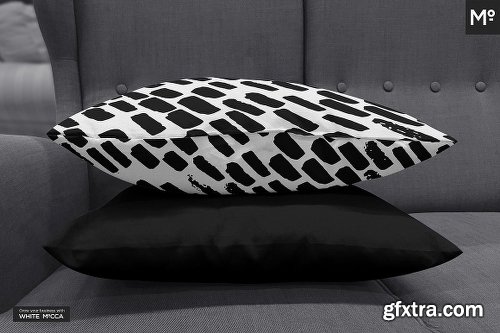 CreativeMarket Lumbar Pillow On Sofa Mock-Ups Set 2043839