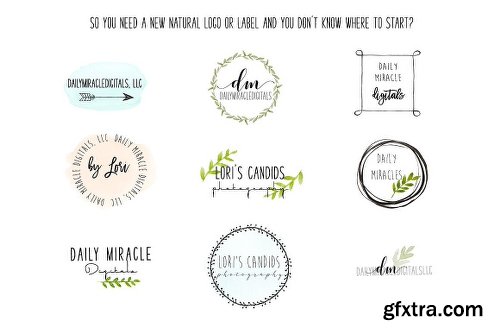 CreativeMarket Watercolor Doodle Bundle 2044939