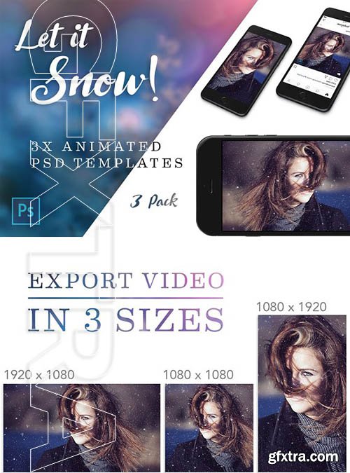 CreativeMarket - Animated Snow - Photoshop Templates 2144696