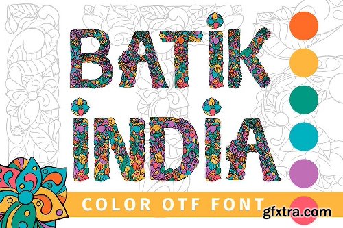 CreativeMarket Batik India Color Font 1903699