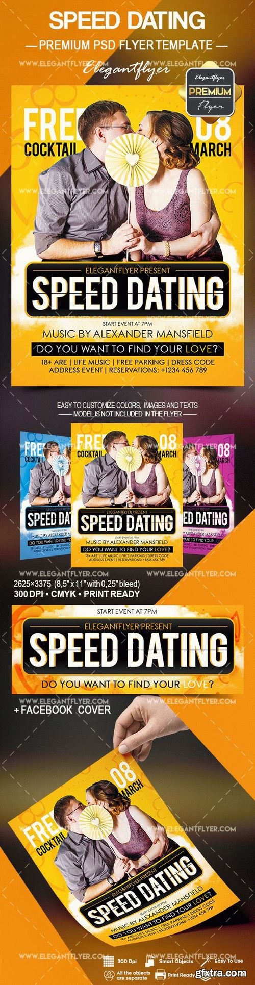 Speed Dating Flyer Psd Template Facebook Cover Gfxtra 5809