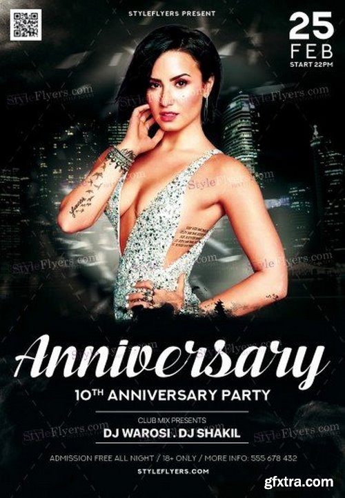 Anniversary PSD Flyer Template