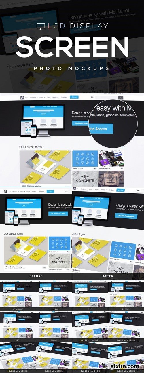 Medialoot - LCD Display Screen Photo Mockups