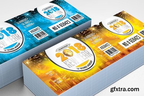 CreativeMarket 2018 New Year Event Ticket | VIP Pas 2122566