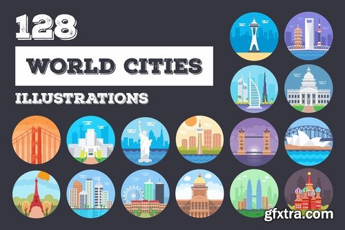 CM - 125+ World Cities Illustrations 2137529