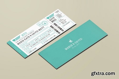 CM - Boarding Pass Wedding Invitation 2133383