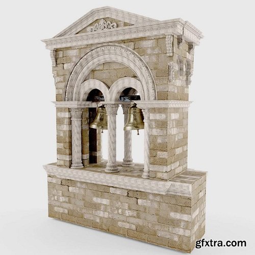 Church Bell Tower Architecture 3d Model