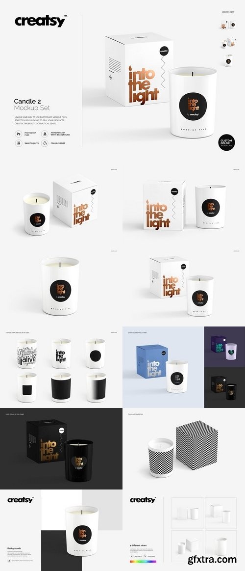 CM - Candle 2 Mockup Set 1843704