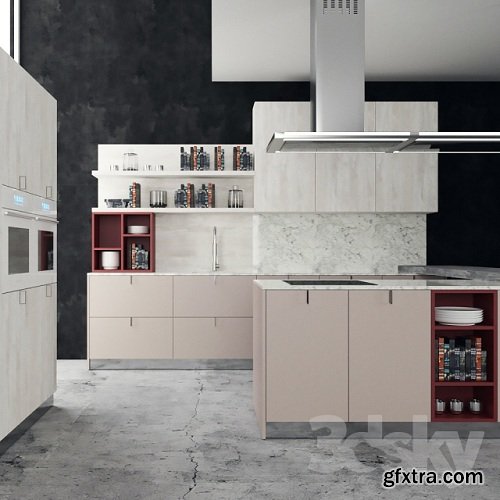 Modern Kitchen 3d Model