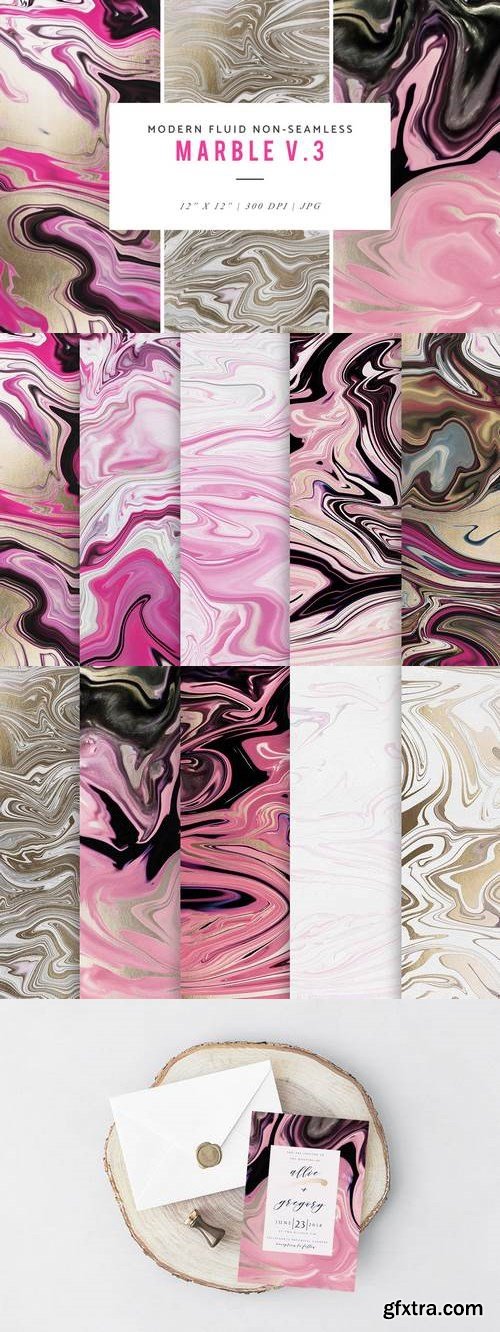 Modern Fluid Non-Seamless Marble V.3 Patterns