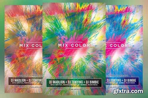 CreativeMarket - Mix Color Party Flyer 2083973