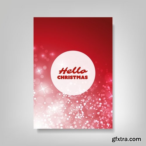 Christmas menu flyer banner food restaurant New Year holiday 25 EPS