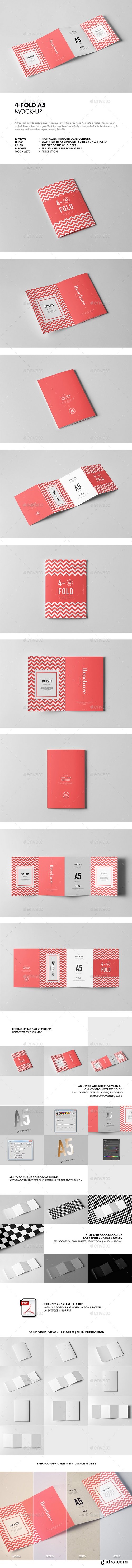 Graphicriver - Four-Fold A5 Brochure Mock-up 21127458