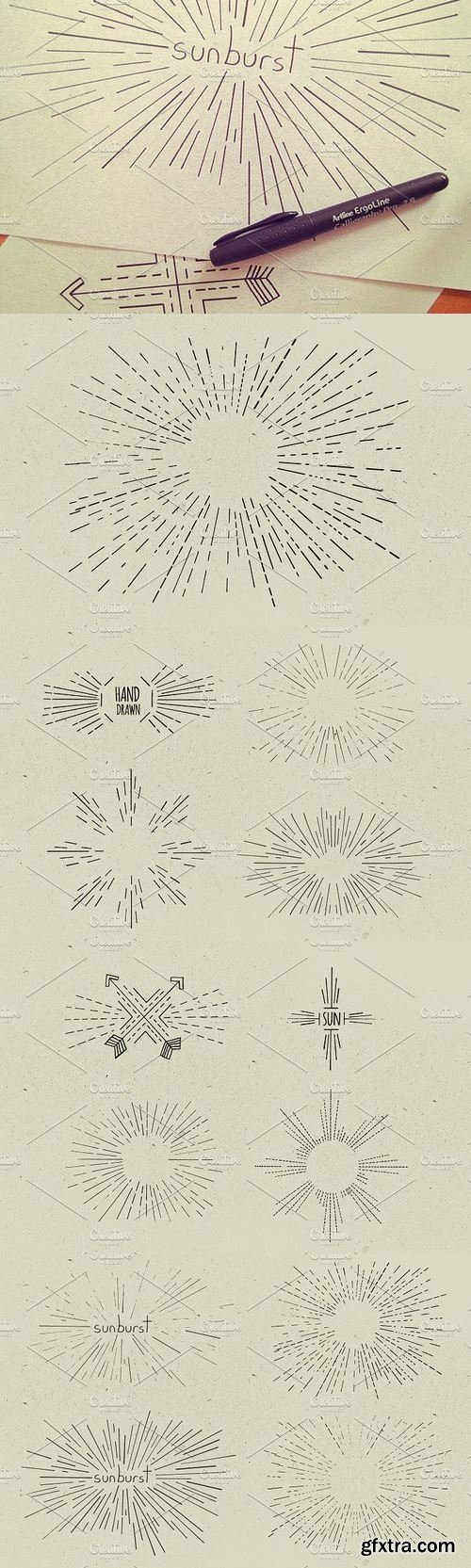 CM - 12 Handmade Sunbursts 36967