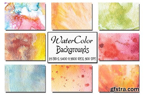 CM - 50%off Watercolor Backgrounds Bundle 1432602