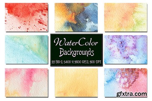 CM - 50%off Watercolor Backgrounds Bundle 1432602